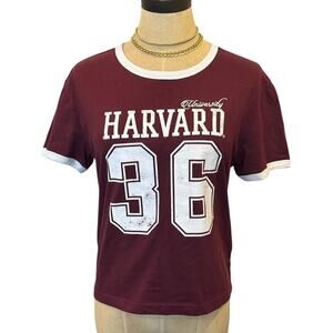 UNIVERSITY OF HARVARD Number Graphic Tee T-Shirt Women's size XL